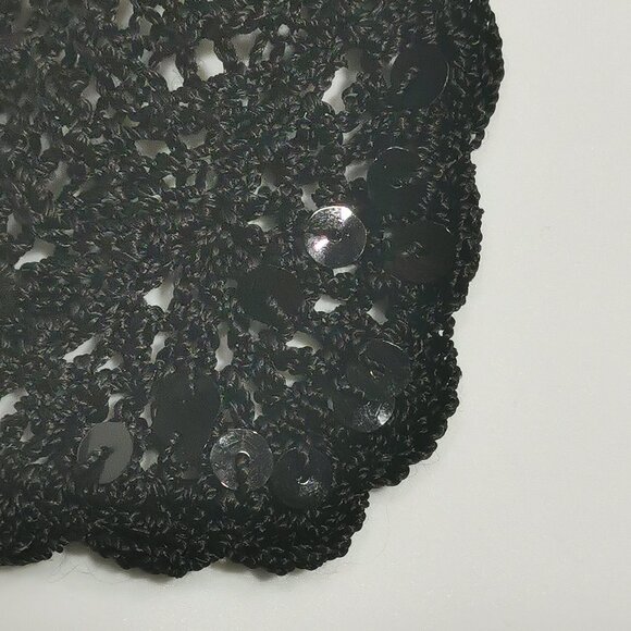 Crocheted with Sequined Trim Bolero Size M EUC #107 - Picture 3 of 8